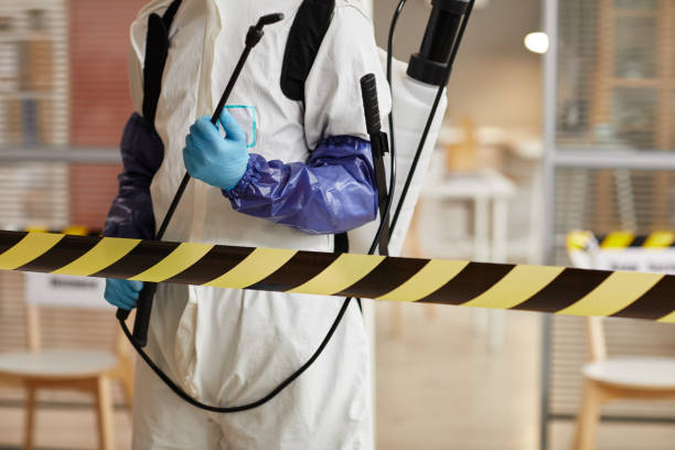 Professional Biohazard Cleanup technician working in Layton, NJ